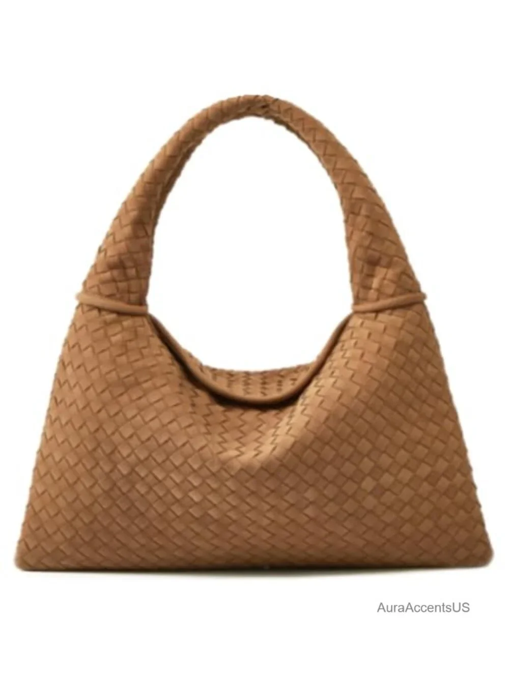 Women's Woven Suede Hobo Bag Faux Suede Tote Vintage Satchel